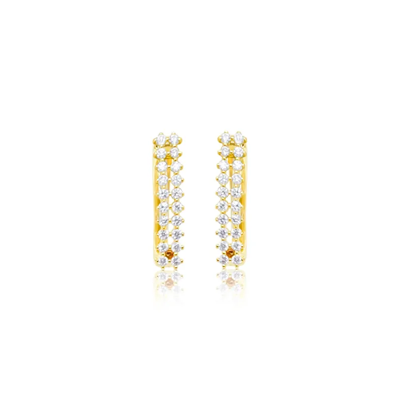 Yellow Gold Diamond Hoop sold by Meira T