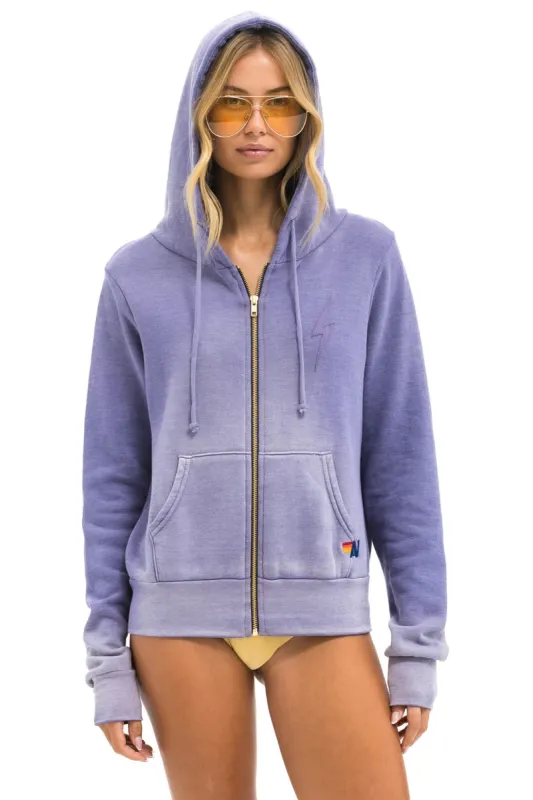 BOLT STITCH 2 ZIP HOODIE - FADED GRAPE sold by Aviator Nation