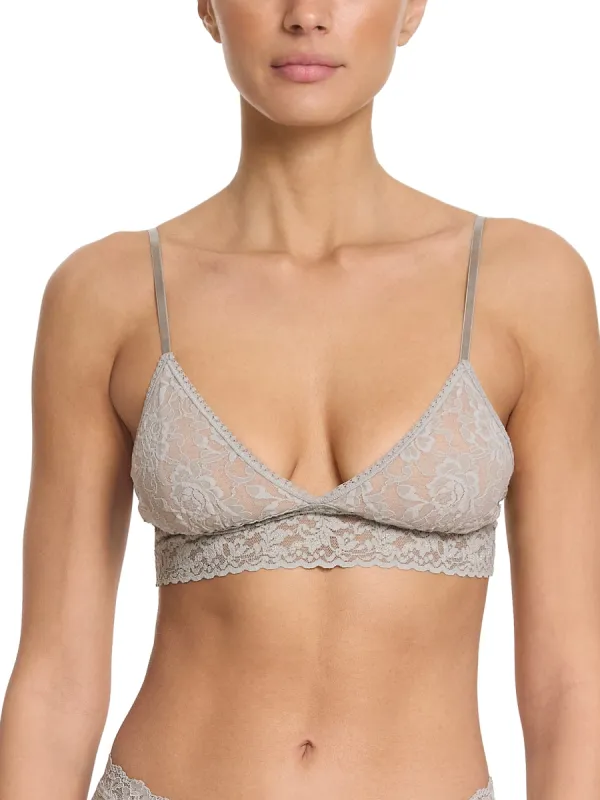 Signature Lace Padded Triangle Bralette Sleep In Grey sold by Boston Proper