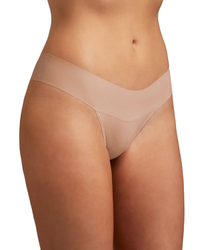 BreatheSoft® Natural Rise Thong Taupe sold by Boston Proper