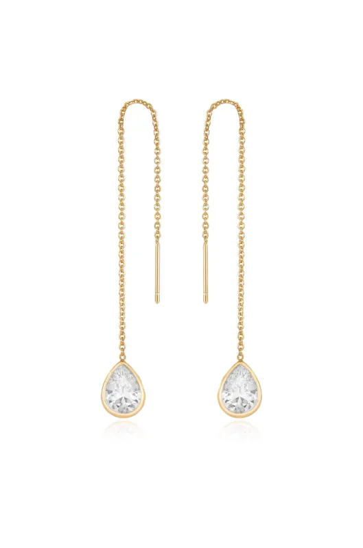 Barely There Chain and Crystal Dangle Earrings sold by Boston Proper