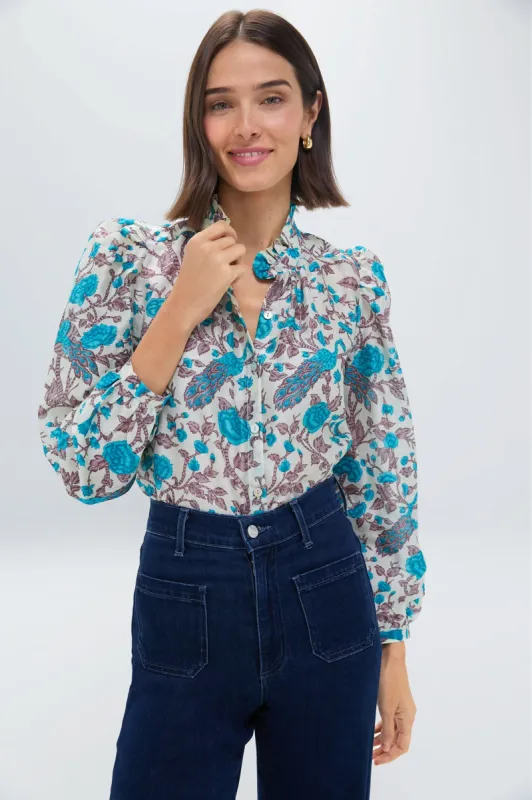 White Peacock Annabel Plume Blouse sold by Tuckernuck
