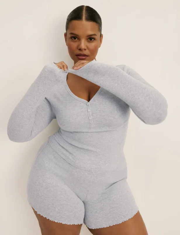 Modal Rib Henley Sleep Set sold by knix