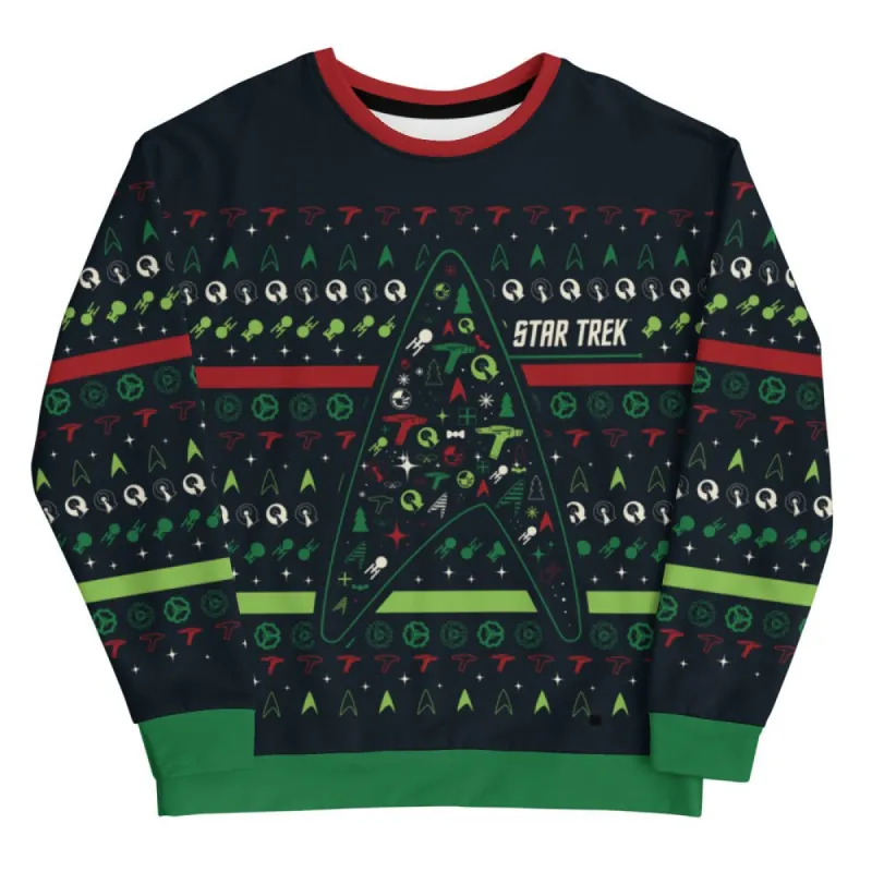 Star Trek: The Original Series Delta Holiday Crewneck sold by Paramount Shop
