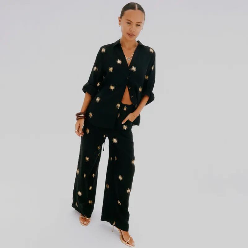 Gold Sun Elissa Trousers Petite sold by Never Fully Dressed