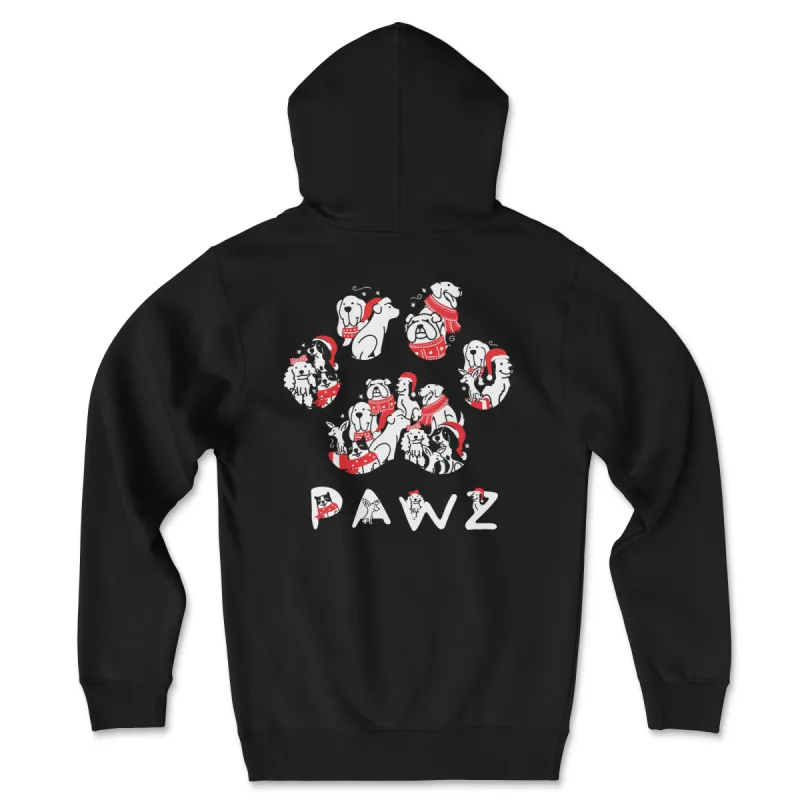 Santa Hats Paw (Adult Hoodie) sold by PAWZ