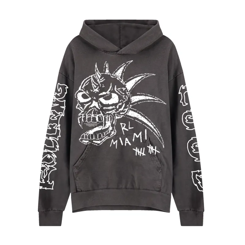 RL X FTWS Miami 24 Skull Vintage Black Lineup Hoodie | Parallel