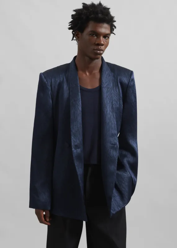 Louis Gabriel Nouchi Draped Collar Fur Jacket - Midnight Fox sold by Frankie Shop