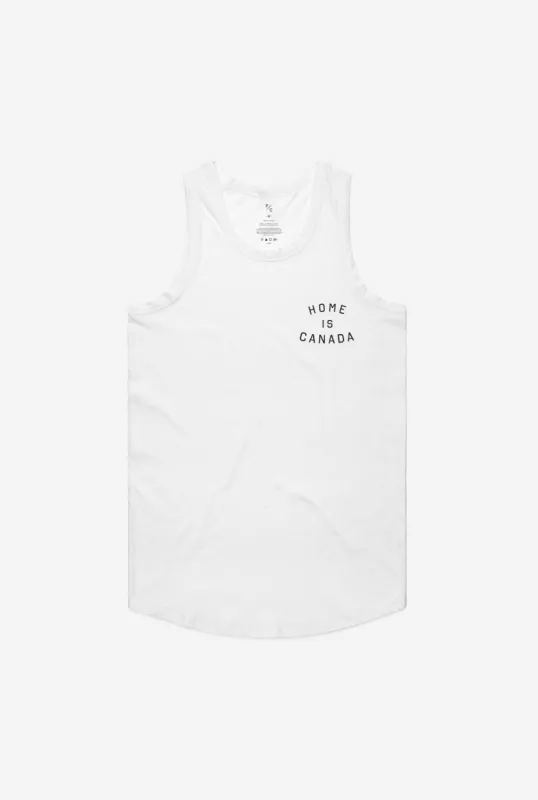 Home is Canada Crescent Tank - White sold by Peace-Collective