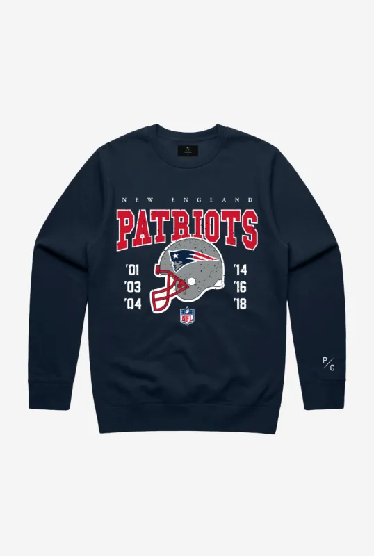 New England Patriots Vintage Crewneck - Navy sold by Peace-Collective