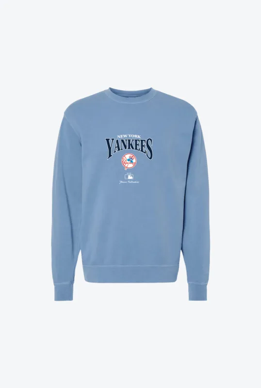 New York Yankees Vintage Embroidered Crewneck - Blue sold by Peace-Collective