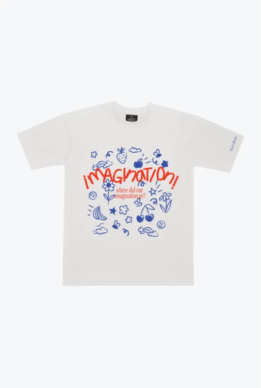 Where Did Our Imagination Go? Heavyweight T-Shirt - Lunar Rock sold by Peace-Collective
