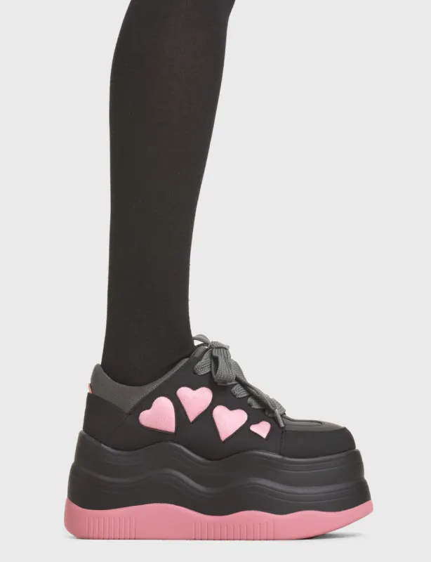 Heart On My Sleeve Chunky Platform Sneakers sold by Lamoda