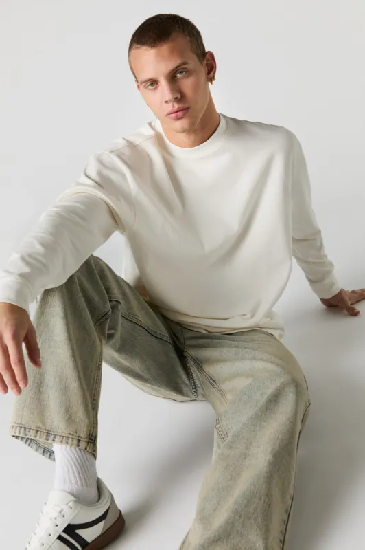 Ribbed Crewneck Sweatshirt sold by Charlotte Russe