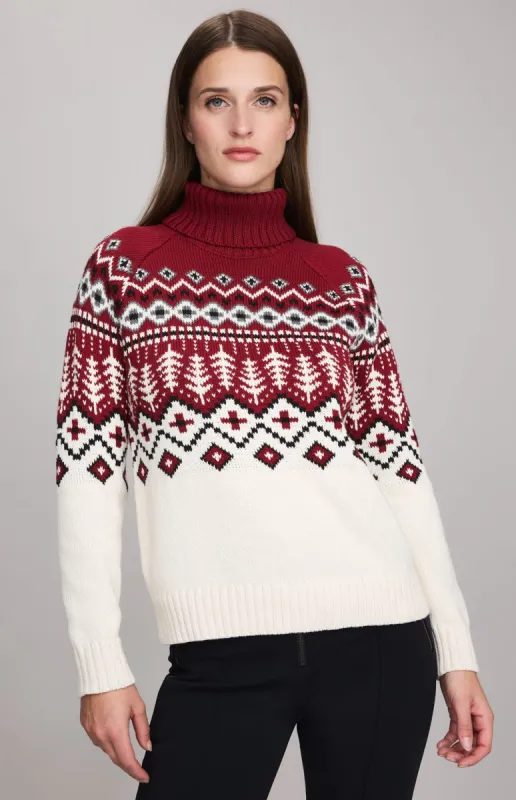 Logan Fair Isle Sweater | Deep Red - Preloved sold by Alp N Rock