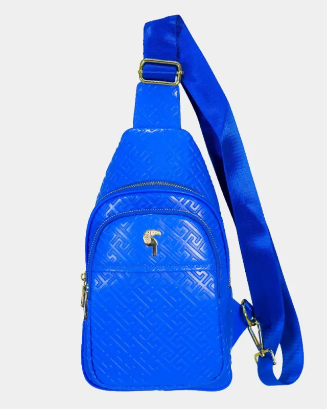 Blue Leather Messenger Bag sold by Tucann