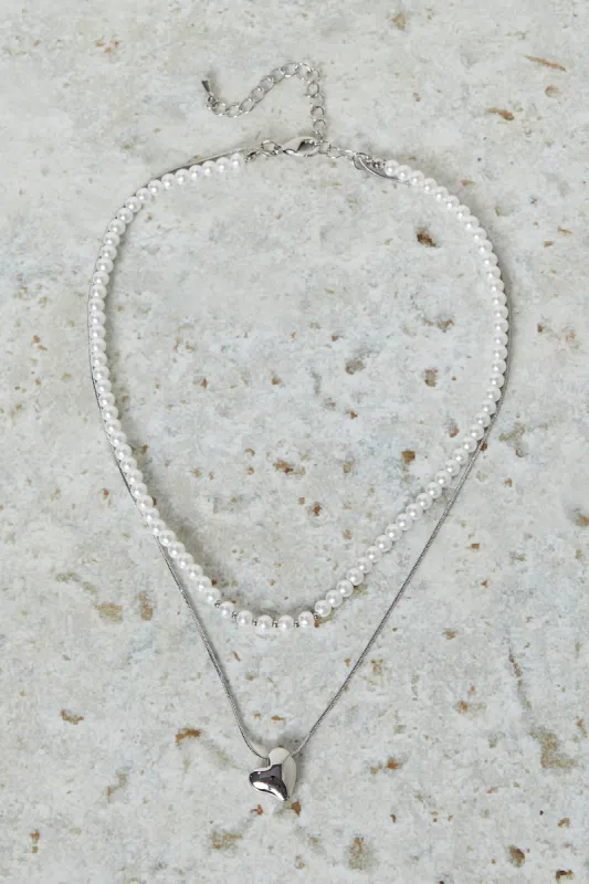 Women Silver Embellished Necklace sold by Redtag