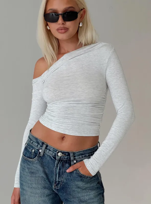 Beller Long Sleeve Top Grey sold by Princess Polly