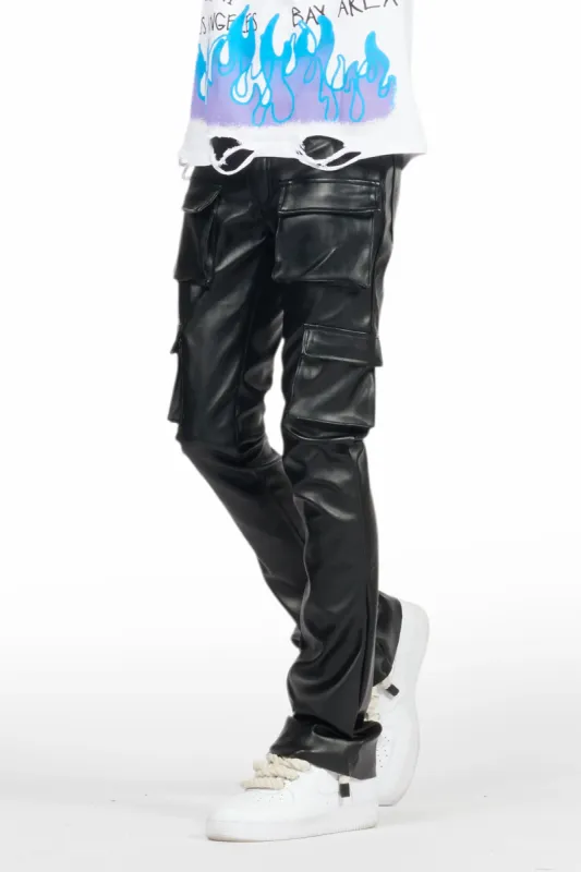 Khaza Black PU Leather Jean sold by Rockstar Original