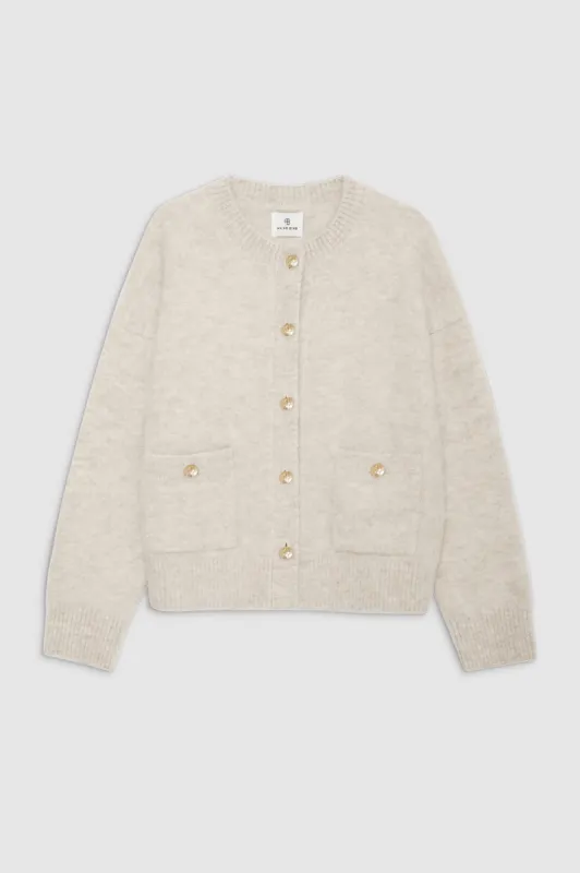 Bobbie Cardigan - Light Oat sold by Anine Bing