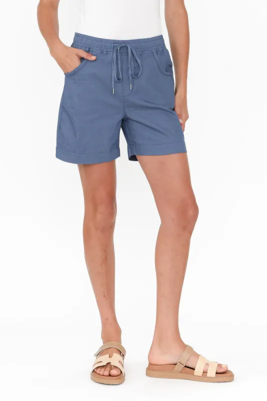 Clayton Blue Drawstring Shorts sold by Blue Bungalow