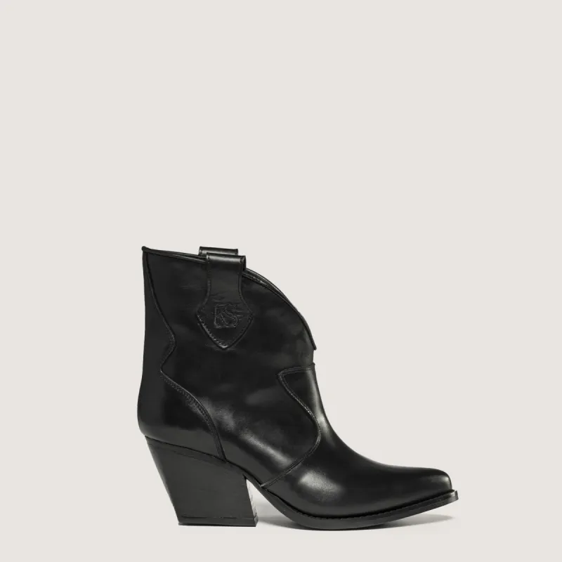 Velvet Black Texan Ankle Boots sold by Kali Shoes
