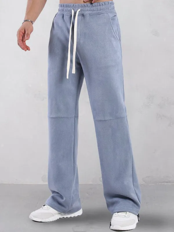 Casual Straight Leg Suede Pants sold by Coofandy