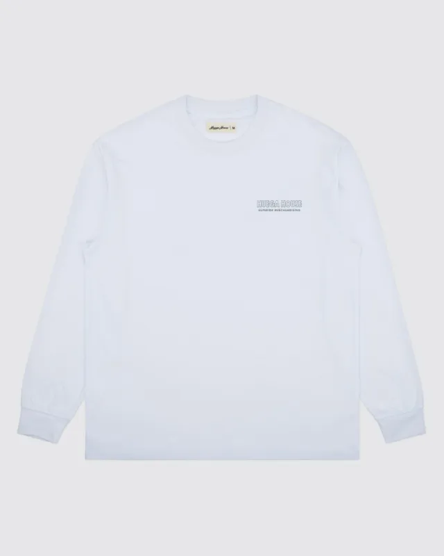 Long-Sleeve Premium Tee | White sold by Huega House
