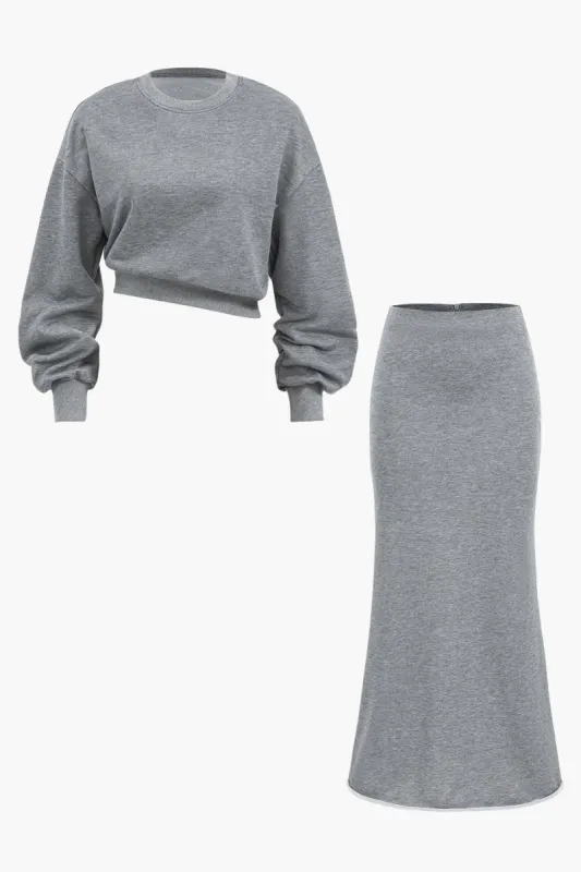 Asymmetrisk design top og nederdel sæt sold by Micas