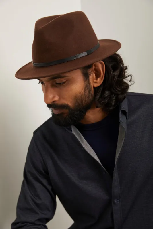 Wool felt fedora hat sold by Tristan Style