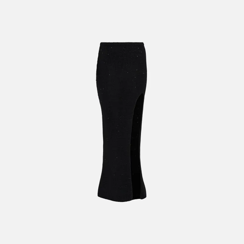 Asta Resort Carolina Split Skirt - Black Sequin sold by Kith