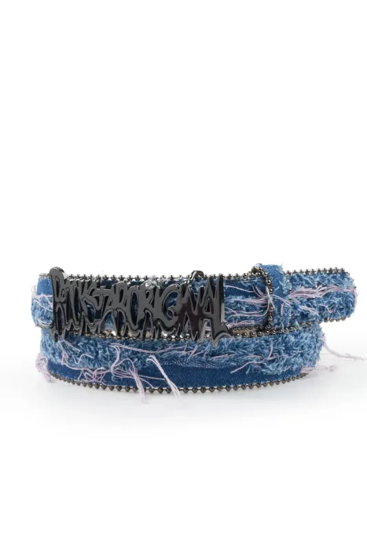 Rayelle Blue/Pink Denim Belt sold by Rockstar Original