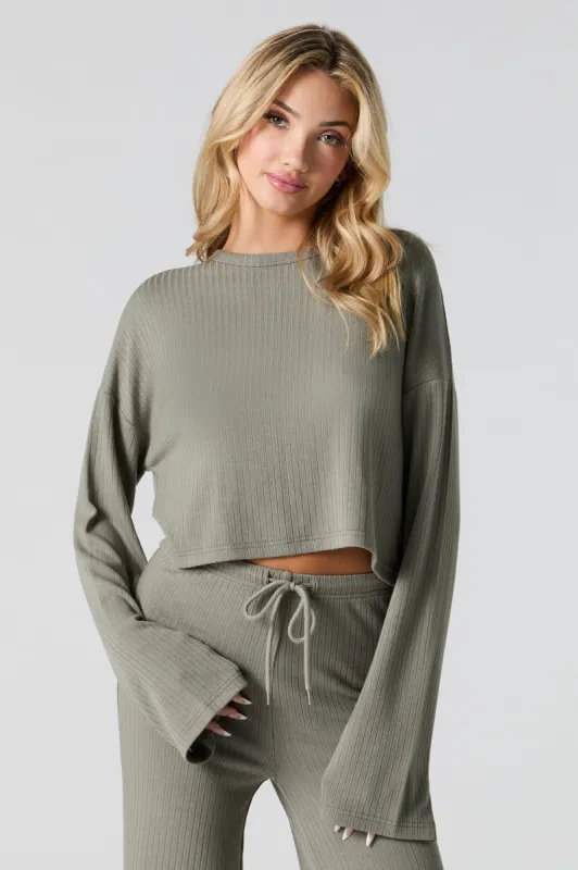 Ribbed Knit Cropped Sweater sold by Urban Planet