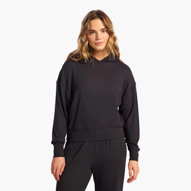 Slinky Rib Hoodie | Black sold by nuuds