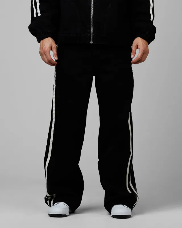 Loiter Track Star Denim Jeans Black sold by Culture Kings