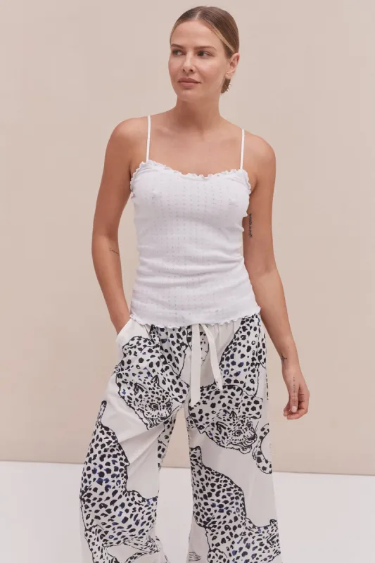 Soft V Tank Top White sold by Desmond & Dempsey