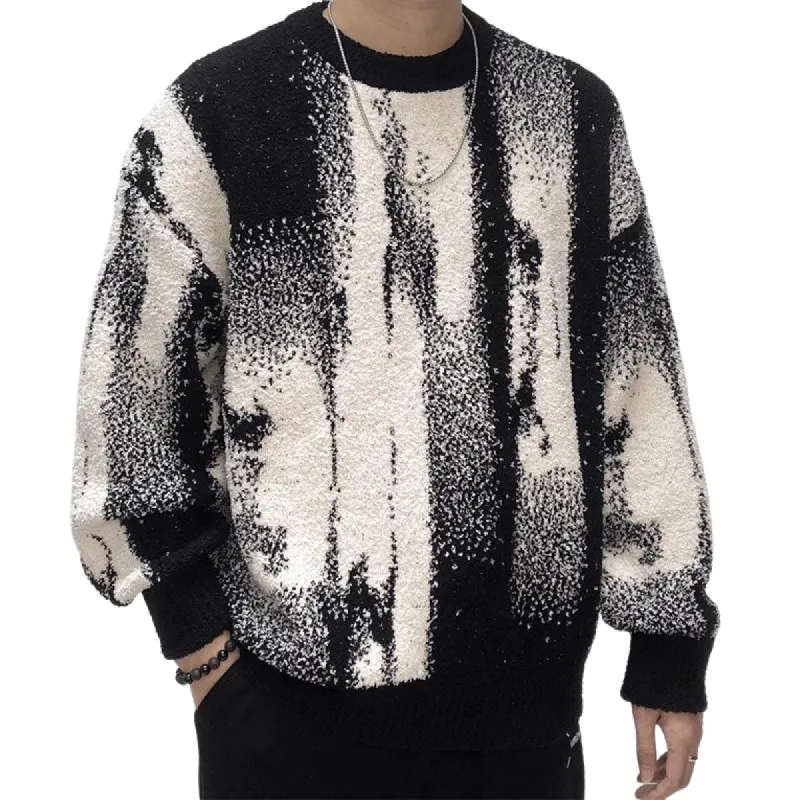 Men's Casual Contrast Color Knitted Sweater 84758022U sold by Manly