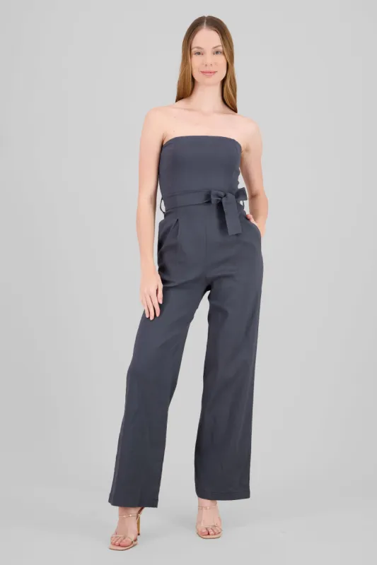 Jumpsuit strapless detalle cinturon sold by Shasa