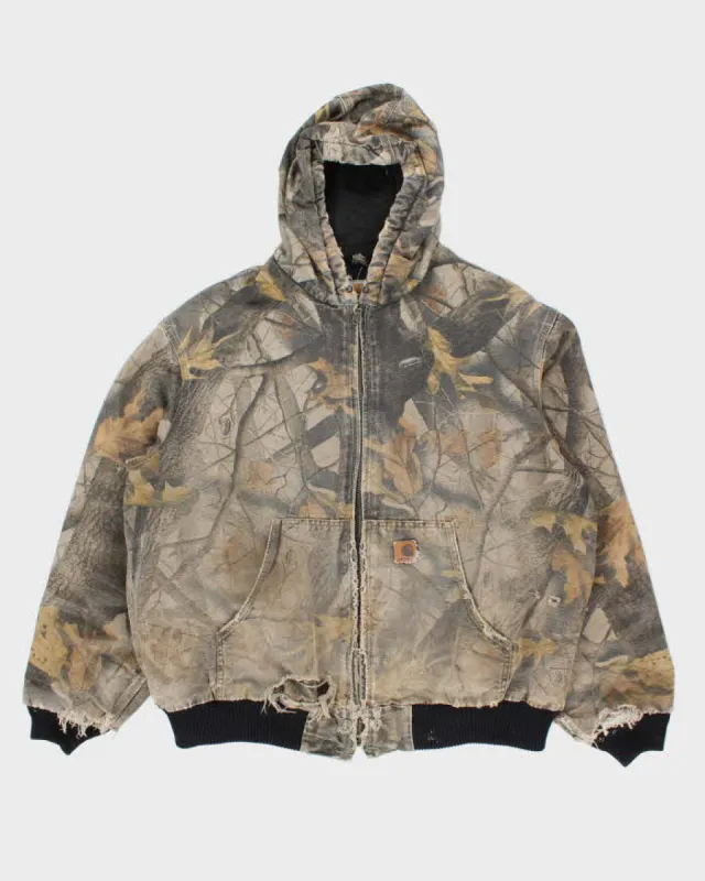 Vintage 90's Carhartt Real Tree Camo Hooded Heavyweight Active Jacket - XL sold by Rokit