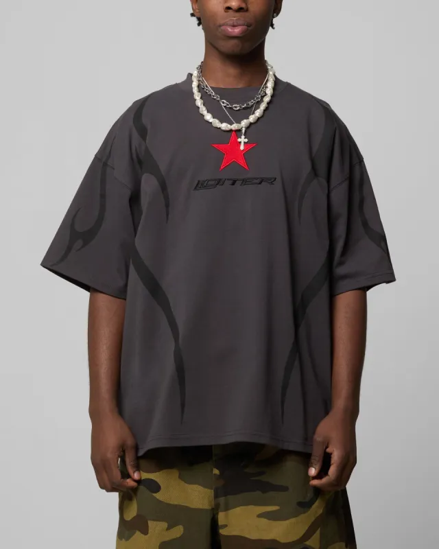 Loiter Trackstar T-Shirt Charcoal sold by Culture Kings