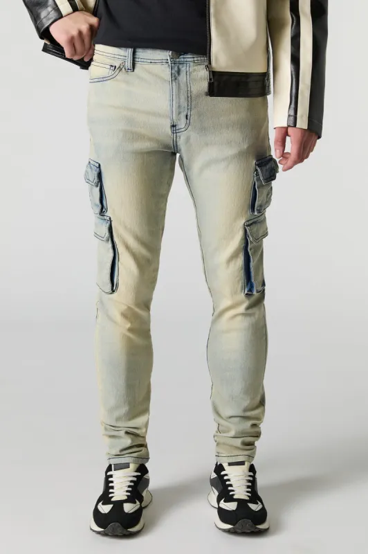 Stretch Denim Skinny Cargo Jean sold by Urban Planet