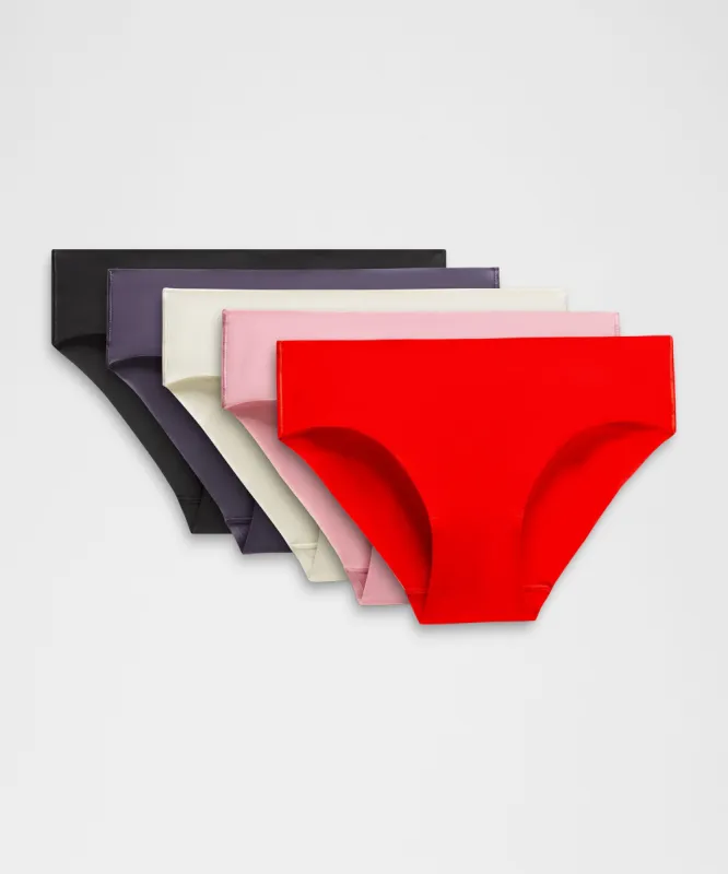InvisiWear Mid-Rise Bikini Underwear 5 Pack *Holiday sold by Lululemon