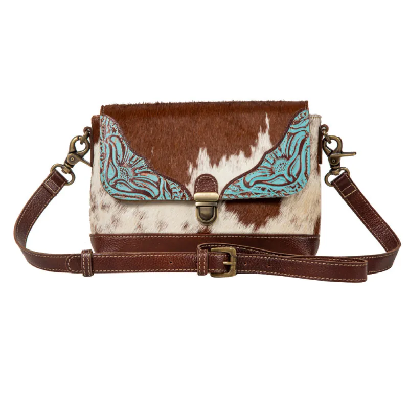 Ridge Morning Glory Leather  & Hairon Bag sold by Myra Bag