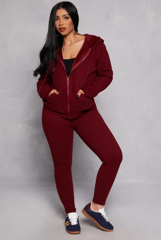Faux Fur Lined Pull On Sweatpants sold by Rainbow