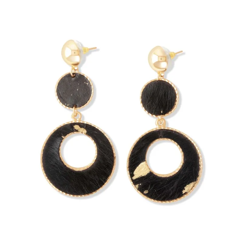 BLACK GOLD-FOIL EARRING sold by Myra Bag
