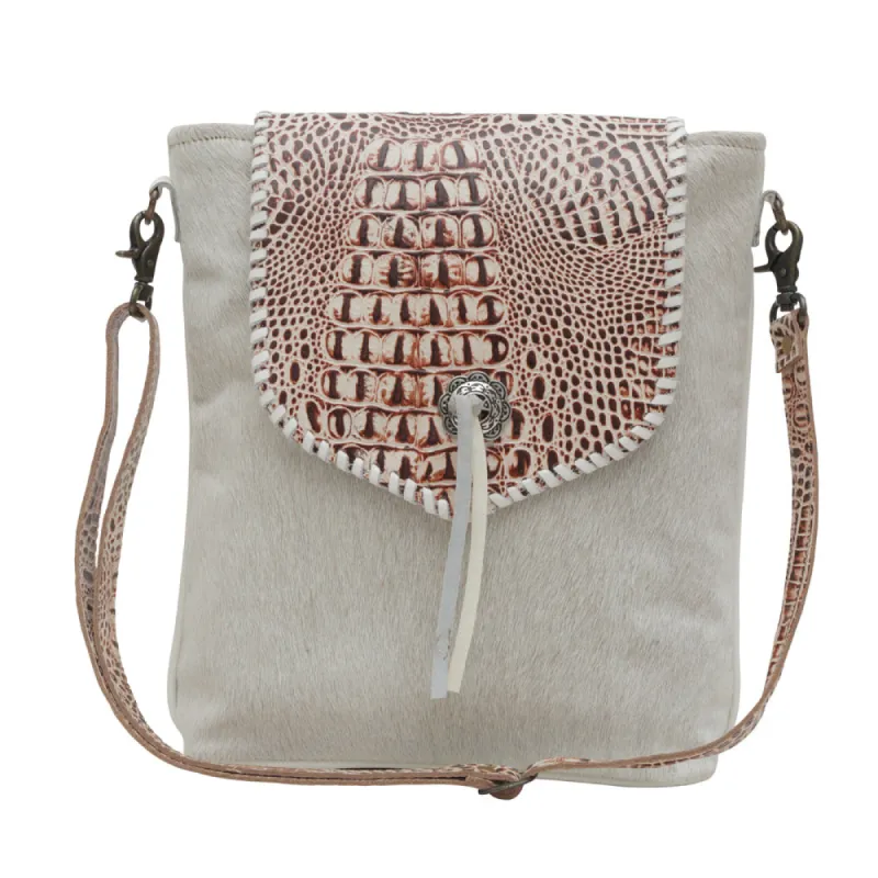 SMOKEY AZTECA LEATHER & HAIRON BAG sold by Myra Bag