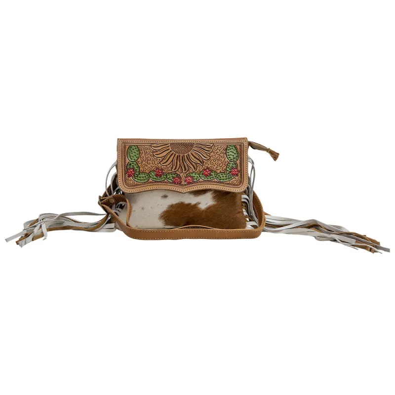 Glossy Moss Hand-Tooled Bag sold by Myra Bag