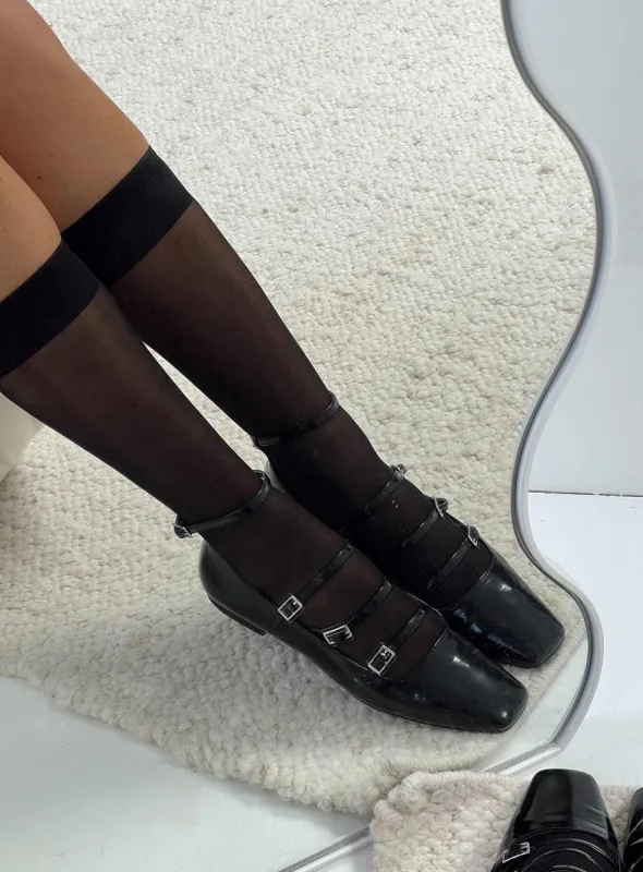 Mysteria Sheer Socks Black sold by Princess Polly