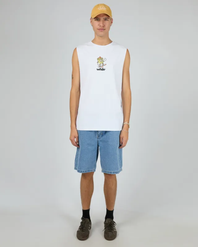 Waffle House Muscle Top White sold by edge clothing