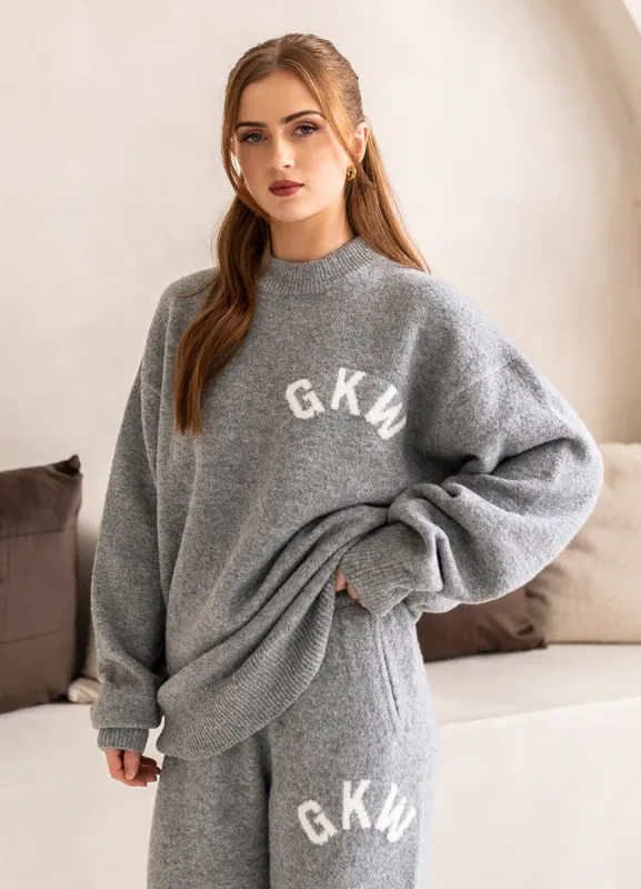 Gym King Restore Knitted Crew - Grey Marl sold by The Gym King